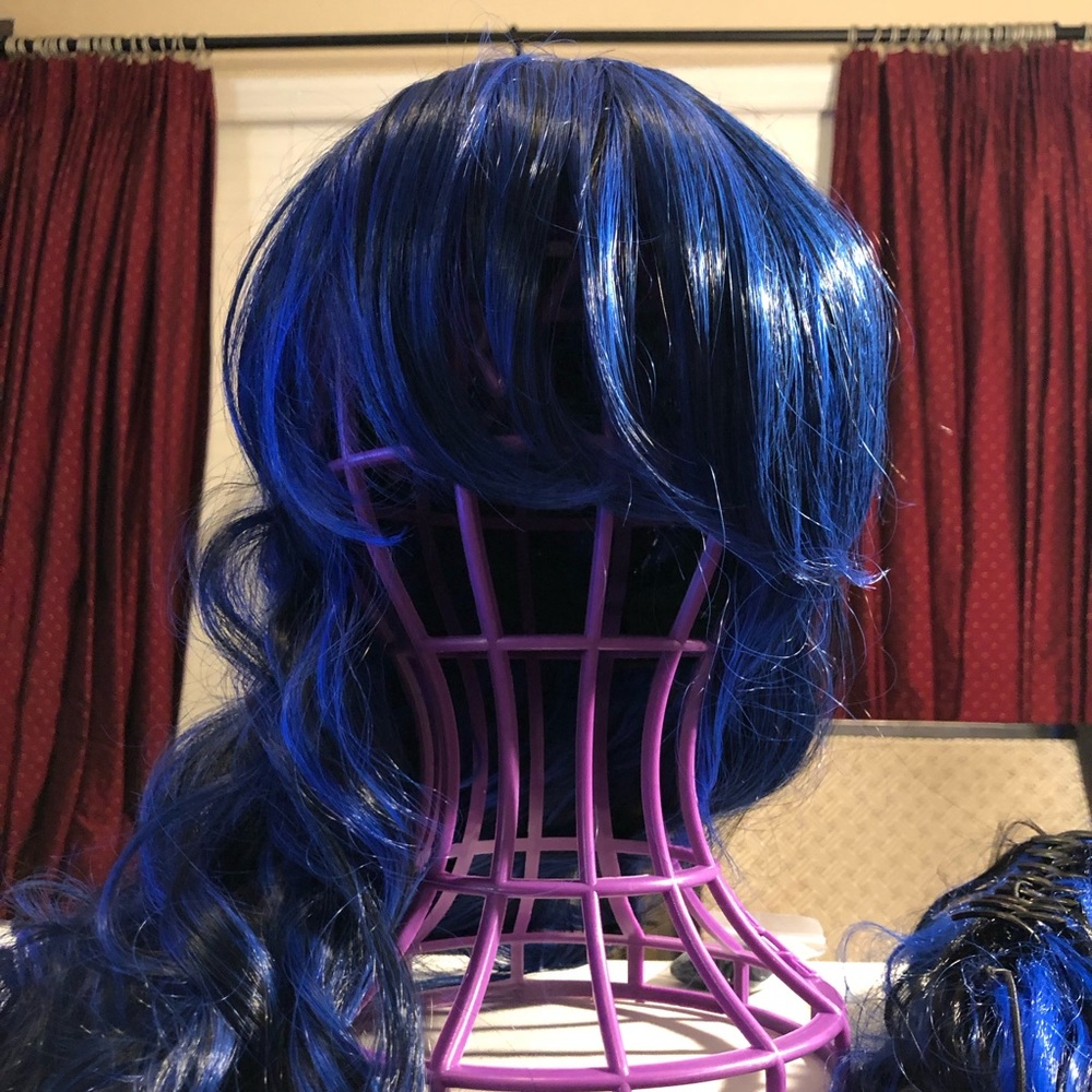 Black to Blue Synthetic Wig - Picture 11 of 16